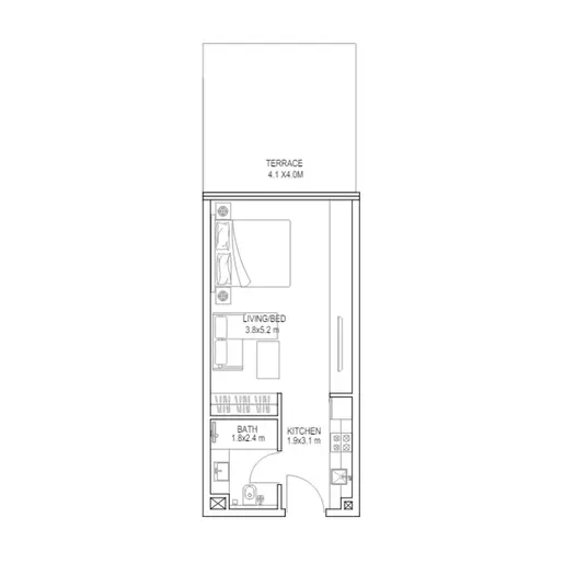 The Place - Floor plans: Studio
