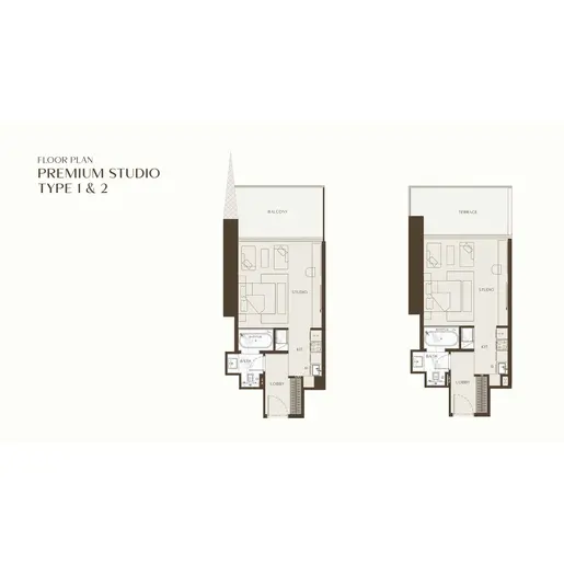 One by Binghatti  - Floor plans: Studio