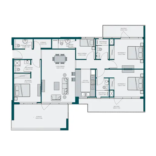 Parkwoods Residence - Floor plans: 3 Bedrooms