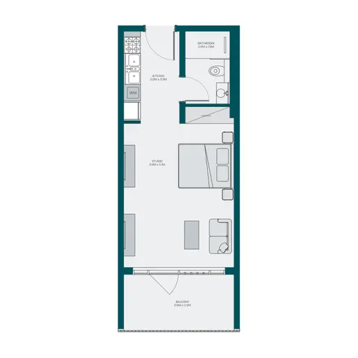 Parkwoods Residence - Floor plans: Studio
