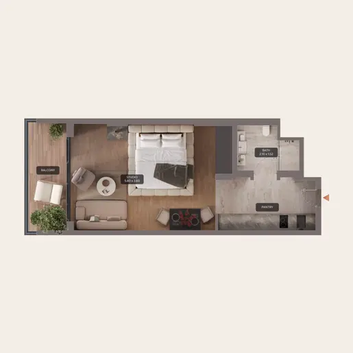 Urban Life - Floor plans: Studio