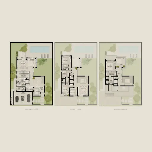 NAD AL SHEBA GARDENS Фаза 5 - Планы этажей: 6 спален