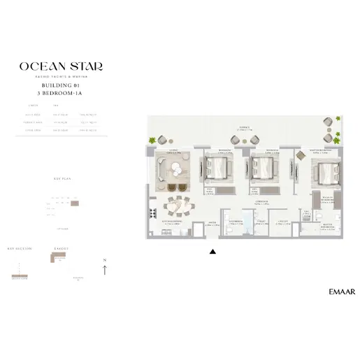  Ocean Star - Floor plans: 3 Bedrooms