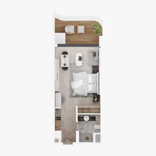Electra  - Floor plans: Studio