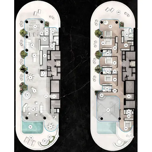 The Rings - Floor plans: 6 Bedrooms