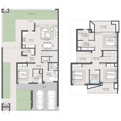 May - Floor plans: 4 Bedrooms