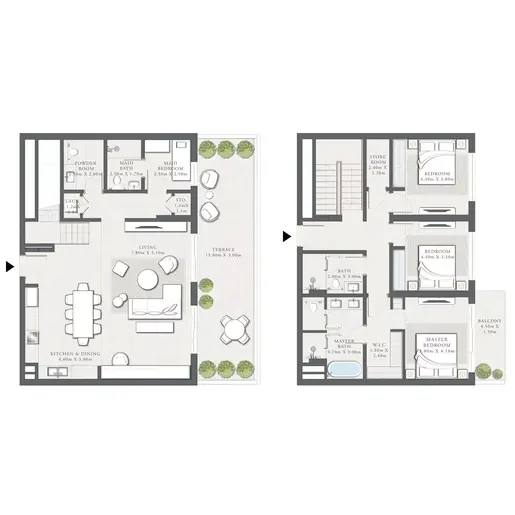 Seascape - Floor plans: 3 Bedrooms