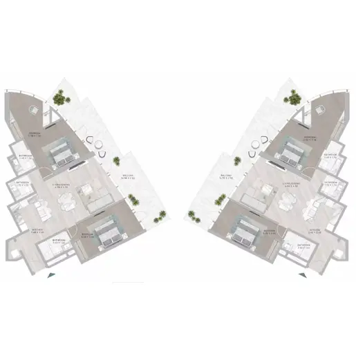 Canal Heights - Floor plans: 2 Bedrooms
