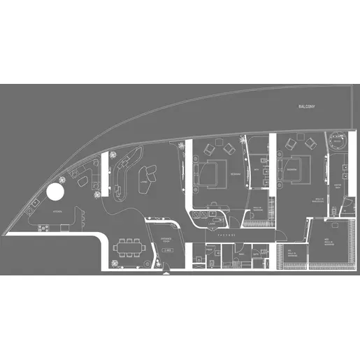 Bugatti Residences - Floor plans: 2 Bedrooms