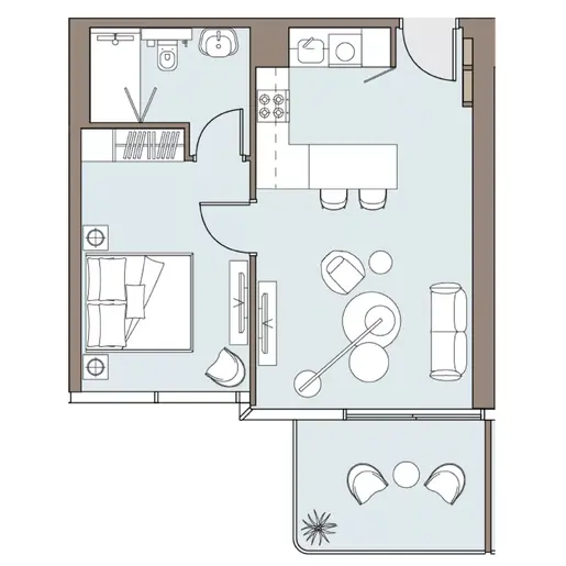 Nautica - Floor plans: 1 Bedroom