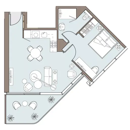 Nautica - Floor plans: 1 Bedroom