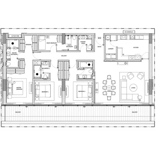 Eden House - Floor plans: 3 Bedrooms