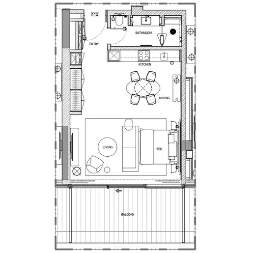 Eden House - Floor plans: Studio