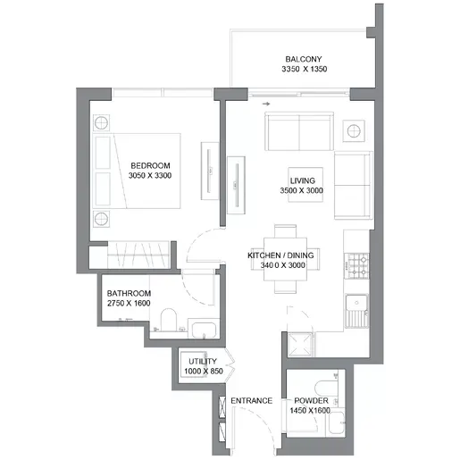 360 Riverside Crescent - Floor plans: 1 Bedroom